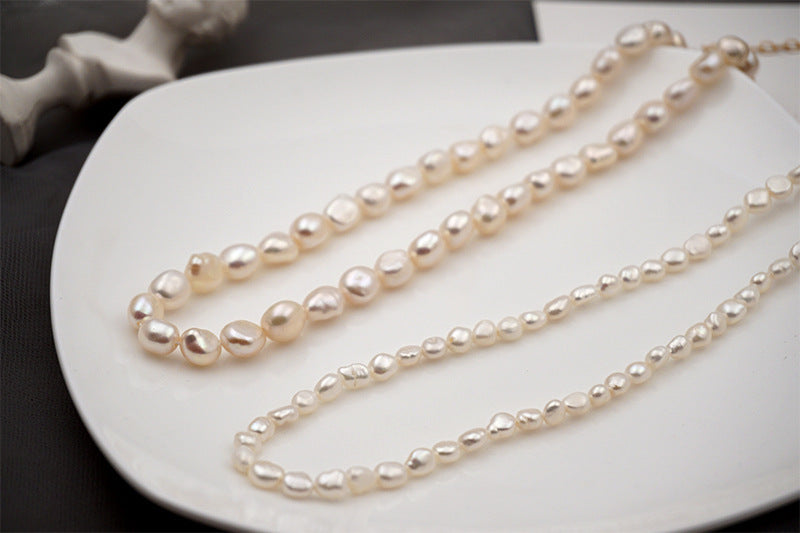 Freshwater Baroque Pearl Clavicle Chain Necklace