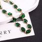 French Style  Green Gem Necklace Luxury