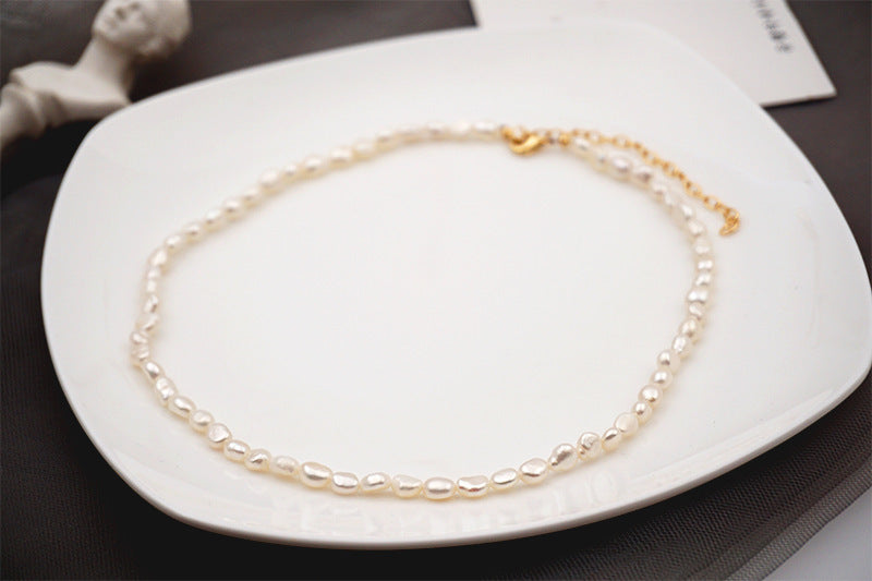 Freshwater Baroque Pearl Clavicle Chain Necklace