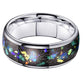 Inlaid Galaxy Opal Tungsten Steel Ring Unisex