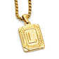 Fashion Men's All-stainless Steel Letter Pendant Gold-plated 18K Titanium Steel Letter Necklace