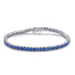 925 Sterling Silver Nano Sapphire Tennis Chain 30 Bracelet