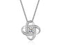 S925 Sterling Silver Women's  Full Diamond Four-leaf Clover Pendant Necklace