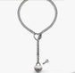 Stainless Steel Lariat Heart Necklace Personality Heavy Ring Cuban Long Chain Punk Rock Slipchain Choker Collar