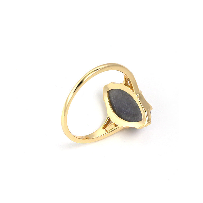 Night Sky Star Grey Pull Feldspar Retro Dream Girl Ring