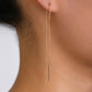 Gold Copper Rod Tassel Long Earrings