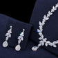 Zircon Necklace Earrings Bracelet Three Piece Set