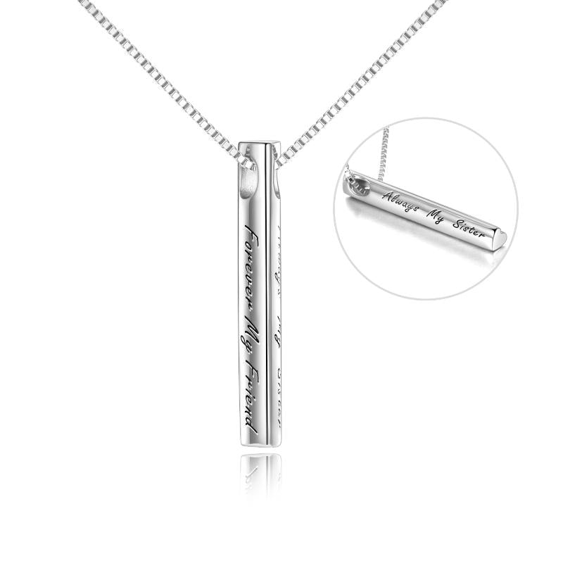 Sterling Silver Necklace-Sisters Who Are Friends