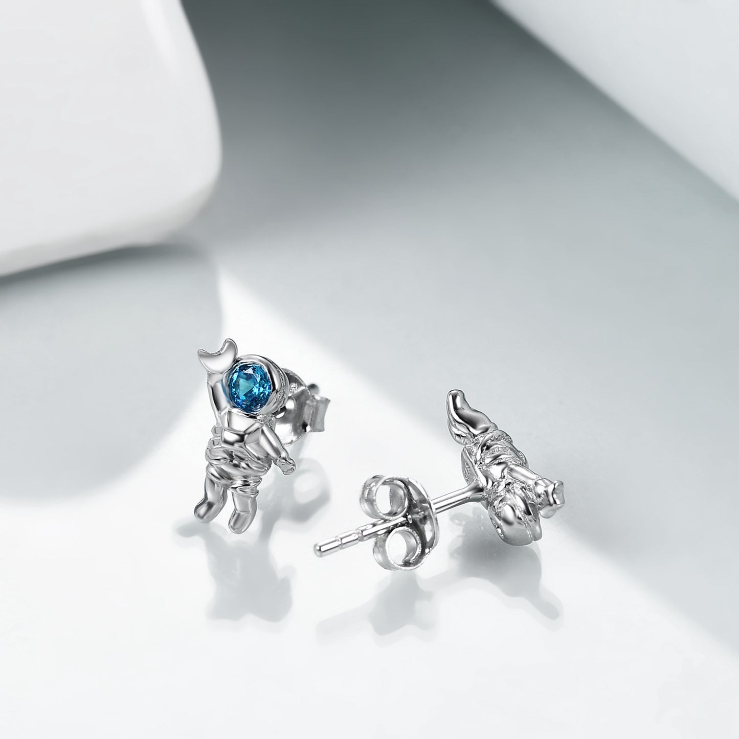 Astronaut STERLING SILVER Zircon Stud Earrings @ElocDupree