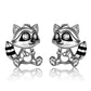 Raccoon STERLING SILVER Stud Earrings