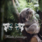 Sterling Silver Koala Stud Earrings for Women