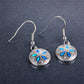 Sterling Silver Opal Sand Dollar Dangle Earrings