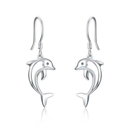 Dolphin Sterling Silver Dangle Earrings @ElocDupree