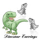 Dinosaur Earrings STERLING SILVER Stud Earrings @ ElocDupree