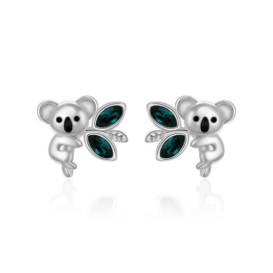 Sterling Silver Koala Stud Earrings for Women