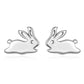 Rabbit Bunny STERLING SILVER Stud Earrings