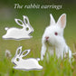 Rabbit Bunny STERLING SILVER Stud Earrings