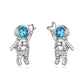 Astronaut STERLING SILVER Zircon Stud Earrings @ElocDupree