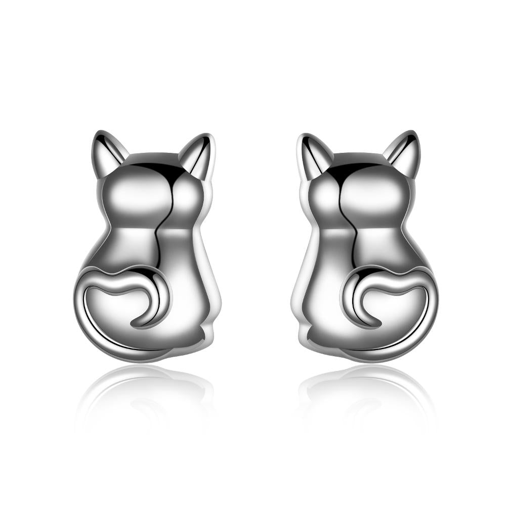 Cat STERLING SILVER Stud Earrings @ ElocDupree