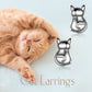 Cat STERLING SILVER Stud Earrings @ ElocDupree