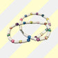 Ethnic Style White with Multicolored Beads Handmade Necklace