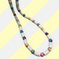 Ethnic Style White with Multicolored Beads Handmade Necklace