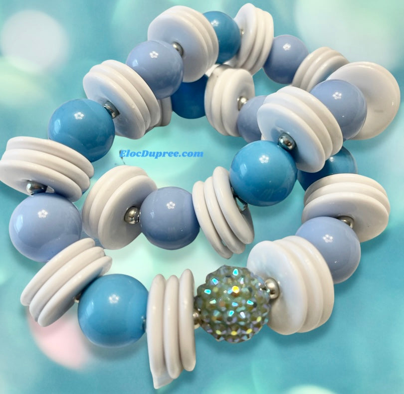 Ocean Blue Tones Handmade Necklace