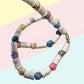 Ethnic Style White with Multicolored Beads Handmade Necklace