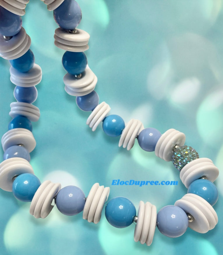 Ocean Blue Tones Handmade Necklace