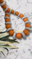 Handmade Orange Hue Beaded Necklace