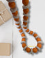 Handmade Orange Hue Beaded Necklace